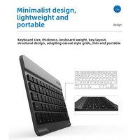 Clavier capacitif sans fil rétroéclairé coloré à 78 touches pour tablette iPad