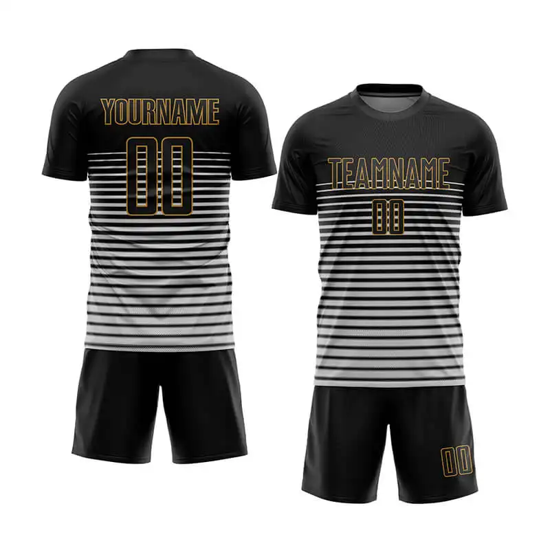 थोक फुटबॉल पहनने उच्च गुणवत्ता जाल पॉलिएस्टर काले फुटबॉल जर्सी प्रशिक्षण शर्ट