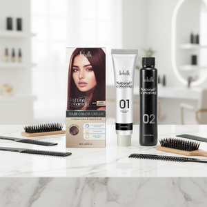 Crème colorante capillaire botanique hydratante - Couverture 100% des <span class=keywords><strong>cheveux</strong></span> gris, formule professionnelle, douce pour le cuir chevelu et les <span class=keywords><strong>cheveux</strong></span> - Product Image 1