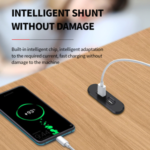 Mobilier de bureau intégré Mini rectangle USB C chargeur intégré dans la table d'extrémité meubles type c chargeur - Product Image 2
