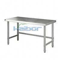 Plan de travail de cuisine en acier inoxydable de qualité supérieure 201/304 80*60*H80cm avec pieds réglables, table de préparation commerciale pour café