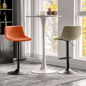Sillas de Bar y Sillas de Restaurante al por Mayor de Fábrica, Silla de Bar Giratoria de Cuero PU de Alta Gama, Silla de Bar de Cuero <span class=keywords><strong>Italiano</strong></span> - Product Image 1