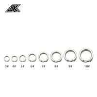 Cincin Pemisah Air Tawar/Air Asin Berkualitas Tinggi Seri Jk Tssr Baja Tahan Karat Bentuk Panjang untuk Memancing Ikan Bass yang Laris Manis