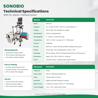 SONOBIO 10L Homogenizer Ultrasonik Sistem Pendingin Berjaket OEM Probe Paduan Titanium yang Dapat Disesuaikan Ekstraksi Herbal Cina