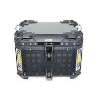Coffre à bagages portable détachable rapidement en alliage d'aluminium 45L pour moto et voiture électrique avec plaque inférieure personnalisable