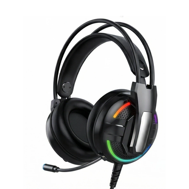 PJT-DEP979 High Quality Gaming Ultra-Long Battery Life Noise Reduction Over-ear USB Wired RGB Gaming Headset Headphones
