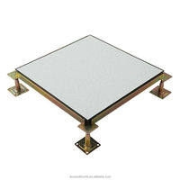 Carreaux en PVC HPL modernes de l'usine Lingding Plancher surélevé en acier antistatique imperméable et ignifuge pour immeubles de bureaux hôpitaux