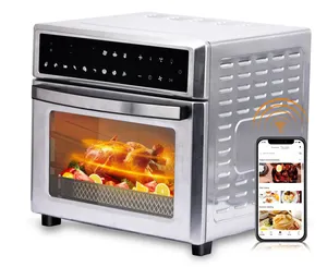 QANA Factory 25L LCD screen Display Electric Deep Fryer Smart Intelligent digital Air Fryers Oven For household air fryer
