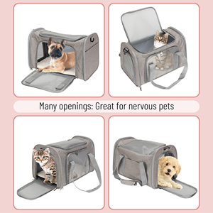 Foldable Nylon Pet Carrier Bag <b>Cat</b> and Dog <b>Backpack</b> with Zipper Closure Portable Breathable Rubber Mesh <b>Cat</b> Dog <b>Backpacks</b> - Product Image 5