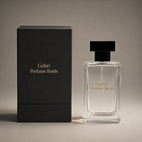 Flacon de parfum personnalisé de style vintage de 30 ml, 100 ml, flacon de parfum vide avec bouchon doré, flacon de parfum de luxe transparent de 50 ml avec boîte