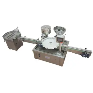 Liquid Powder Small Bottle Rotating Disc Filling And Capping Machine For Production Line