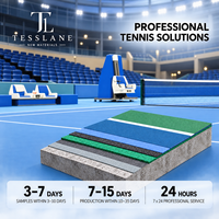 Système de reconditionnement des terrains de tennis : 3 couches de caoutchouc fin, coussinets en sable de silice et finition acrylique pour projets de rénovation