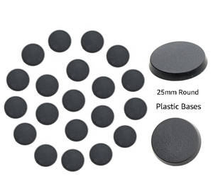 Wargame Miniature 25mm Bases creuses rondes en plastique Warhammer Jeux de table Miniatures Bases rondes en plastique - Product Image 1