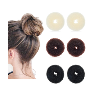 Vente en gros de beignets élastiques, petits et faciles à faire, beignets, éponge magique en mousse, chignons en nylon pour fille et enfant - Product Image 1