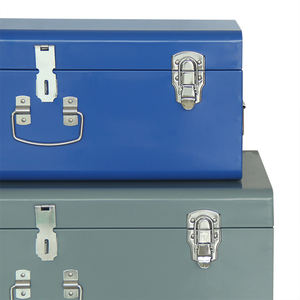 ヴィンテージ風スチール製収納トランクボックス（2個セット） - Product Image 5