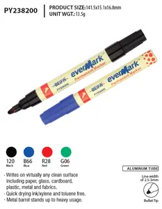 BEIFA Aluminium Permanent Öl basierte Farb markierungen Stifte Schnellt rockn ender und wasserdichter Metall marker