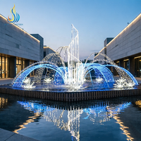 Festliche Laterne Riesige 3D LED-Brunnenskulptur |   Wasserdichte Außenbeleuchtung für Weihnachts- und Neujahrsdekoration