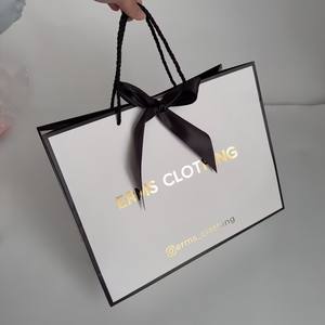 Bolsas de Papel Blancas de Lujo Personalizadas para Ropa, Bolsas de Regalo con Asas para Compras - Product Image 6