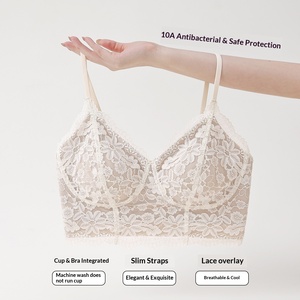 Reggiseno in Pizzo Senza Cuciture 10A, Bralette Antibatterica Senza Ferretto, <span class=keywords><strong>Top</strong></span> Imbottito con Schiena Invisibile, Lingerie Sexy da <span class=keywords><strong>Donna</strong></span> 2026 - Product Image 4