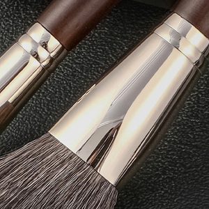 Pinceau à sourcils professionnel de luxe vert 15 pièces le plus vendu, avec manche en bois et poils synthétiques, pour fond de teint, correcteur et rasage - Product Image 2