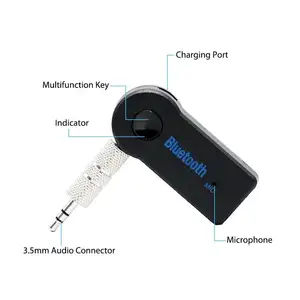 Récepteur Audio Bluetooth AUX mains libres 3.5mm BT 5.0 adaptateur de récepteur de musique sans fil pour voiture