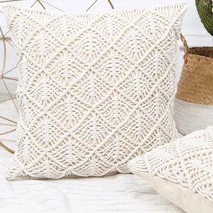 Luxury Cotton Cushion Covers Pillow Cover Woven Tufted Boho Throw Cushion Cover