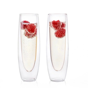 Verre à cocktail réutilisable à double paroi de style luxe léger allemand, flûte à vin rouge pour mariage, restaurant, <span class=keywords><strong>liqueur</strong></span>, vin mousseux - Product Image 3