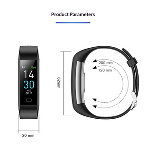 Bracelet intelligent S5, température corporelle, pression artérielle, fréquence cardiaque, compteur de pas, montre de fitness, vente en gros, cadeau sportif, bracelet - Product Image 6