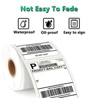 Rouleau de papier pour étiquettes d'expédition 4x6, 100x150mm, autocollant adhésif sans BPA, imperméable, pour la promotion des produits alimentaires