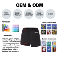 Shorts de course 2 en 1 anti-transpiration avec poche arrière zippée, légers, pour le fitness et la gym en extérieur