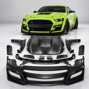 Kit de carrosserie complet pour conversion et lifting de <span class=keywords><strong>Ford</strong></span> <span class=keywords><strong>Mustang</strong></span> 2015 2016 2017, mise à niveau GT500, avec pare-chocs, capot et ailes - Product Image 1