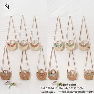 BOLSO Pequeño Semicircular con Lentejuelas, Bolso Bandolera 26x23x6cm - Product Image 2