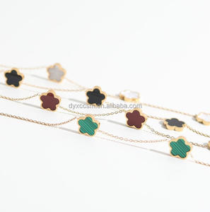 Five Clover Bracelet <strong>Stainless</strong> <strong>Steel</strong> Simple Fashion Flower Bracelets for Men Women Bracelets Girl <strong>Jewelry</strong> Clavicle Chain - Product Image 4