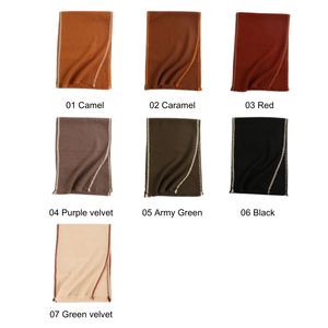 OEM Custom Premium Cashmere Scarf Oversized <b>Wrap</b> With Contrast Edge For Brand Wholesale - Product Image 4