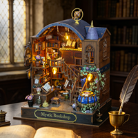 Vente d'usine de Guangzhou Nouveau produit M2625 Librairie Mystique Haven Maison de poupée en bois Mini maison de poupée Kit de maison de poupée miniature DIY