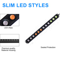 KaiDengZhe Feu de signalisation stroboscopique LED pour camion, 6 LED 12 SMD 18 LED, balise latérale pour camion et remorque, lampe indicatrice d'urgence clignotante