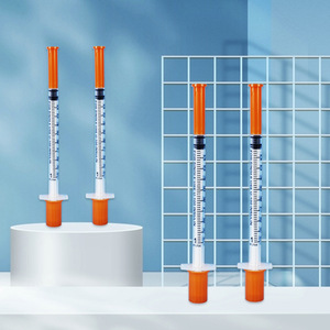 0.3 मिलीलीटर/0.5 मिलीलीटर/1 मिलीलीटर डिस्पोजेबल इंसुलिन सिरिंज सुई के साथ - Product Image 1