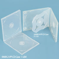 Boîtier CD/DVD mince SUNSHING avec pochette, emballage simple ou double disque, étuis à clapet pour CD/DVD, boîte de transport vide en plastique pour supports multimédia