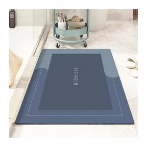 Lujo moderno absorbente de agua suave diatomita baño pies alfombras antideslizantes respetuoso con el medio ambiente no tóxico alfombra de baño