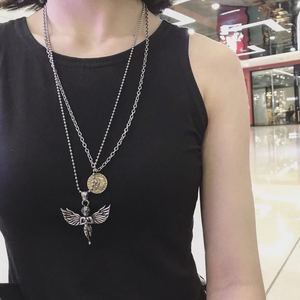 Collares con Colgante de Alas de Ángel Estilo Hip-Hop para Mujer, Accesorios Vintage de Rock Urbano - Product Image 2