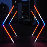 Arche de mariage moderne en alliage d'aluminium avec tunnel lumineux LED, décoration de scène pour événements et fêtes