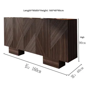 Aparador Moderno de Madera Maciza Estilo Italiano Gabinete de Lujo Vintage para Almacenamiento Zapatero de Salón con <span class=keywords><strong>5</strong></span> Cajones - Product Image 5