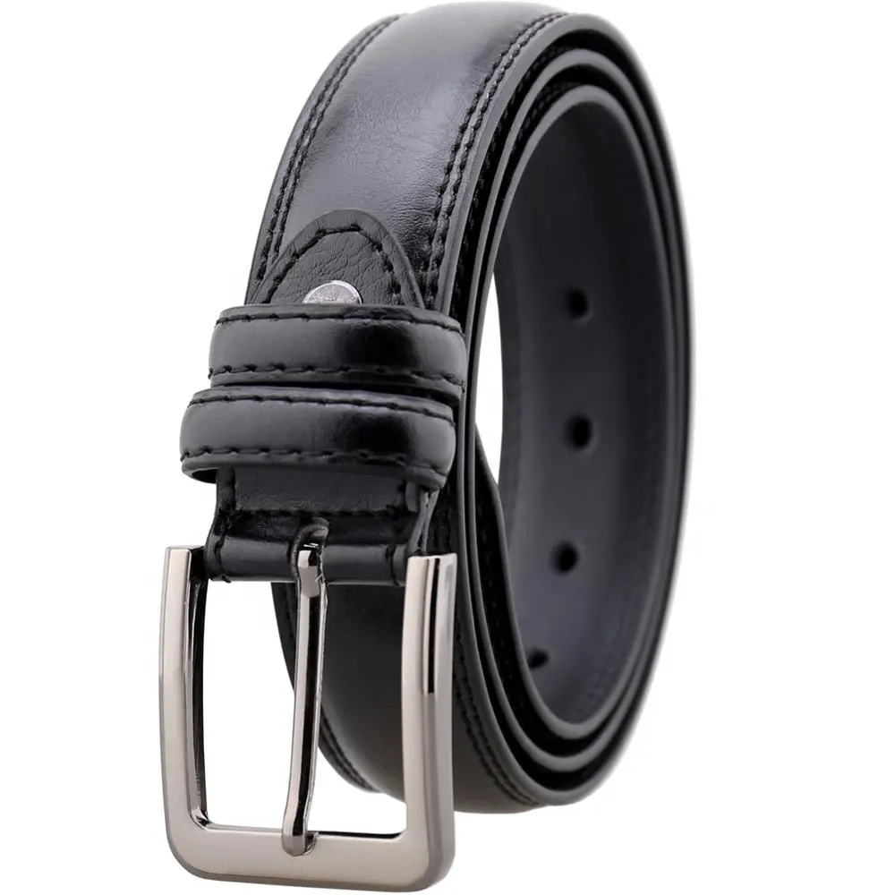 33mm Wide Alloy Prong Buckle Genuine Leather Belt for Men Many Colors Available