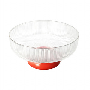 Transparent Striped <b>Plastic</b> Fruit Platter With Lid Dishwasher Safe For Home Kitchen Living Room Use - Product Image 3