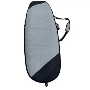 सार्वभौमिक बहु आकार 600 डी पॉलिएस्टर चांदी रंग अधिकतम सुरक्षा शॉर्ट बोर्ड लॉन्ग बोर्ड सर्फिंग खिंचाव सर्फबोर्ड बैग कवर