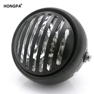 HONGPA Motorcycle Cafe Racer Parts Headlight Small Headlights Universal Front Lamp For Dirt Bikes Custom