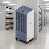 Déshumidificateur commercial R290 160L/J avec contrôle WiFi via application, drainage continu, économie d'énergie pour supermarché