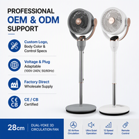 Kipas Angin Sirkulasi Udara 13 Inch 3D 360 Putar 8 Kecepatan Timer 8 Jam Kontrol Suara AI Ketinggian Dapat Diatur Paling Laris