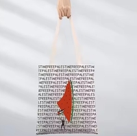 Sacs fourre-tout en toile avec logo personnalisé 3D numérique impression Portable décontracté grande capacité carte de la Palestine pour les femmes