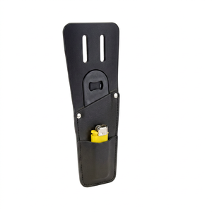 Porte-outils en cuir noir avec poche et ouvre-bouteille pour usage en atelier - Product Image 2